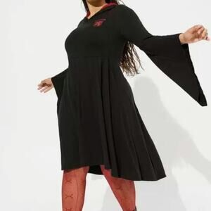NWT Torrid Harry Potter Gryffindor Hi-Low Hooded Long Sleeve Dress